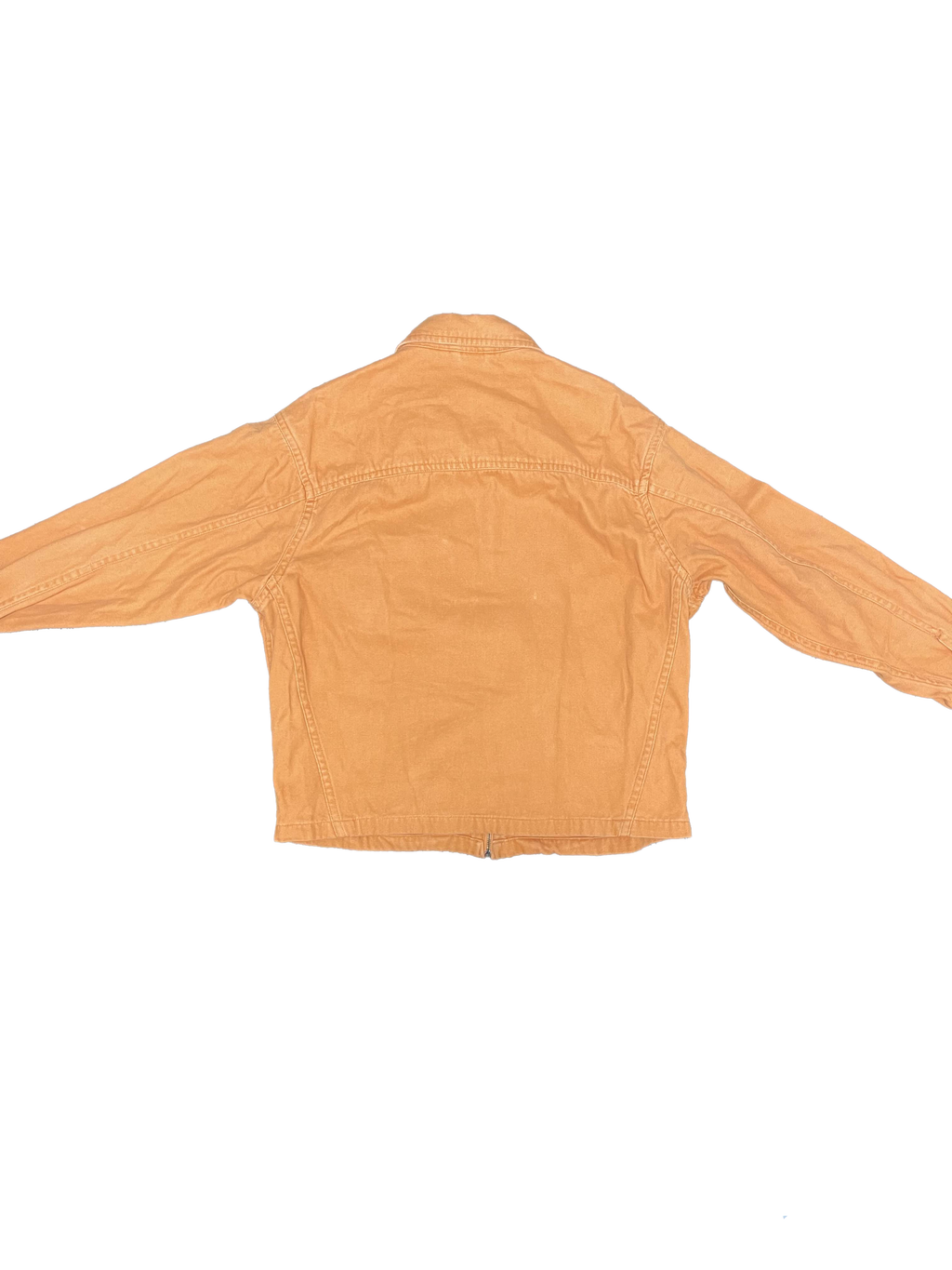 Washed Canvas Zip Up Work Jacket