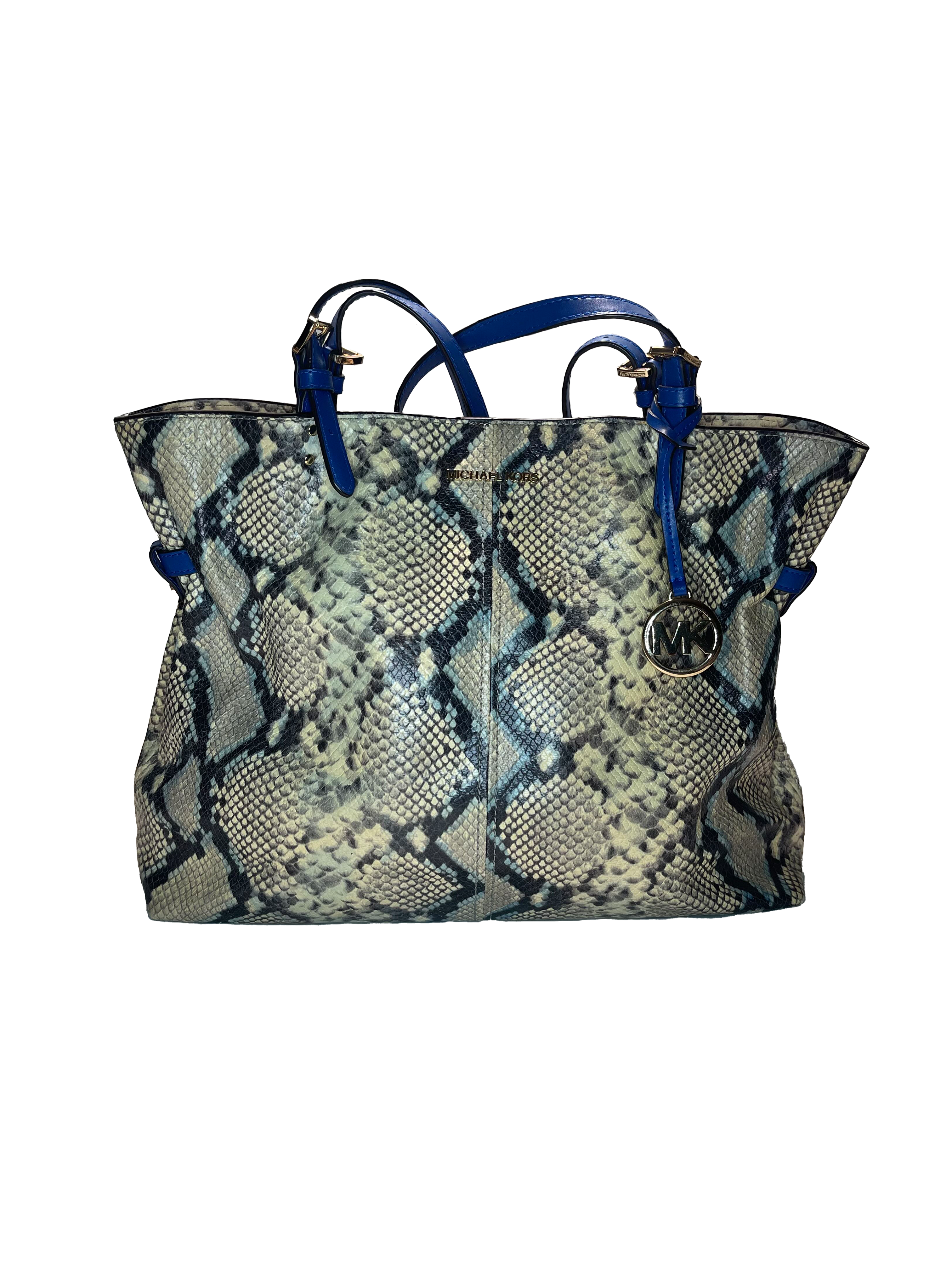 Michael Kors Lenox Large Python Embossed Leather Tote