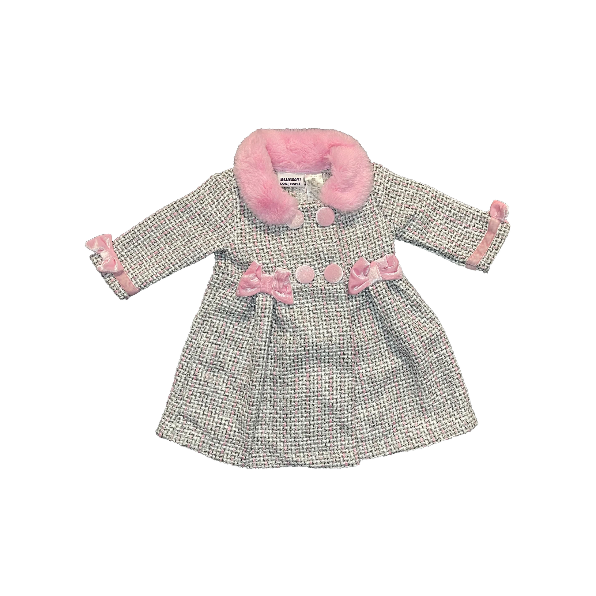 Pink Tweed Coat and Dress Set
